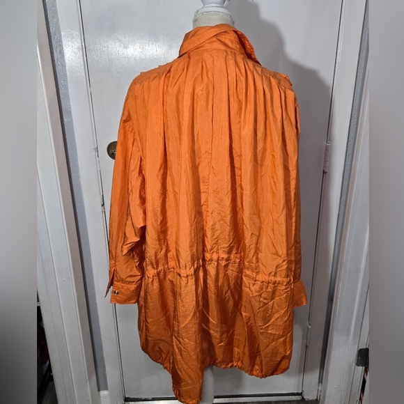 Vintage Oversized Foxrun Bright Orange Rain Jacket Sz M - Picture 9 of 9